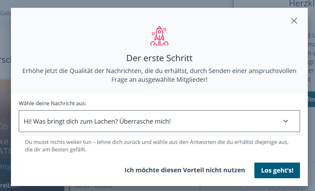 eDarling Der erste Schritt